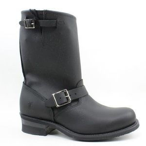 Frye 12R Women Engineer Black Fashion Boots # 9.5